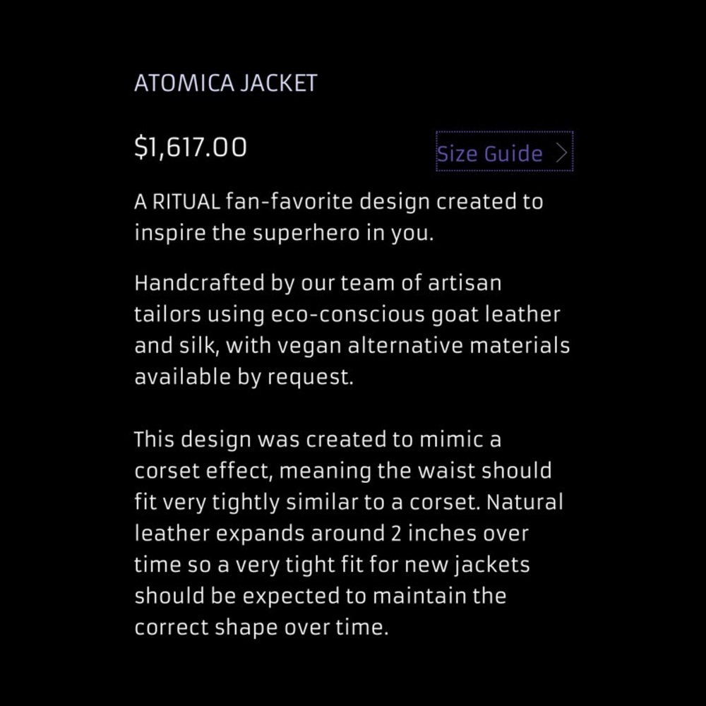 Ritual Atomica Corset Leather Jacket - Picture 5 of 15